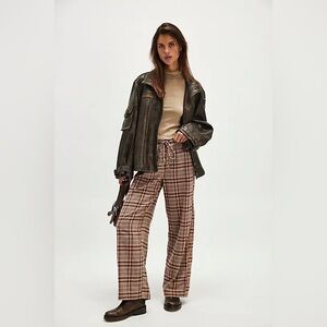 NWT FREE PEOPLE Hudson Canyon Pants | Neutral Combo MSRP $98 Oversized